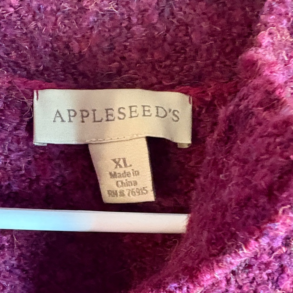Appleseed's Burgundy Buttoned Sweater - image 2